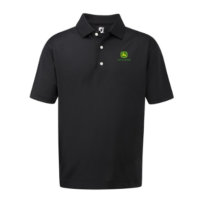 Picture of John Deere Men Stretch Pique Polo by FJ – Black AG (MOQ 10u)