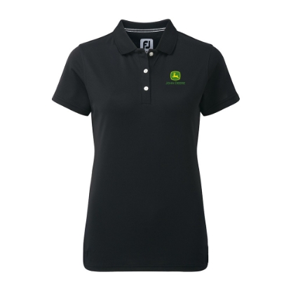 Picture of John Deere Ladies Stretch Pique Polo by FJ – Black AG (MOQ 10u)