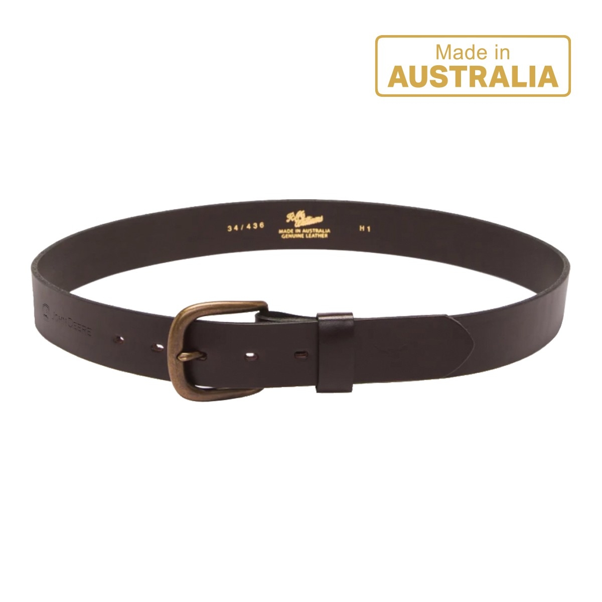 Picture of John Deere Traditional Belt by R.M. Williams - Brown