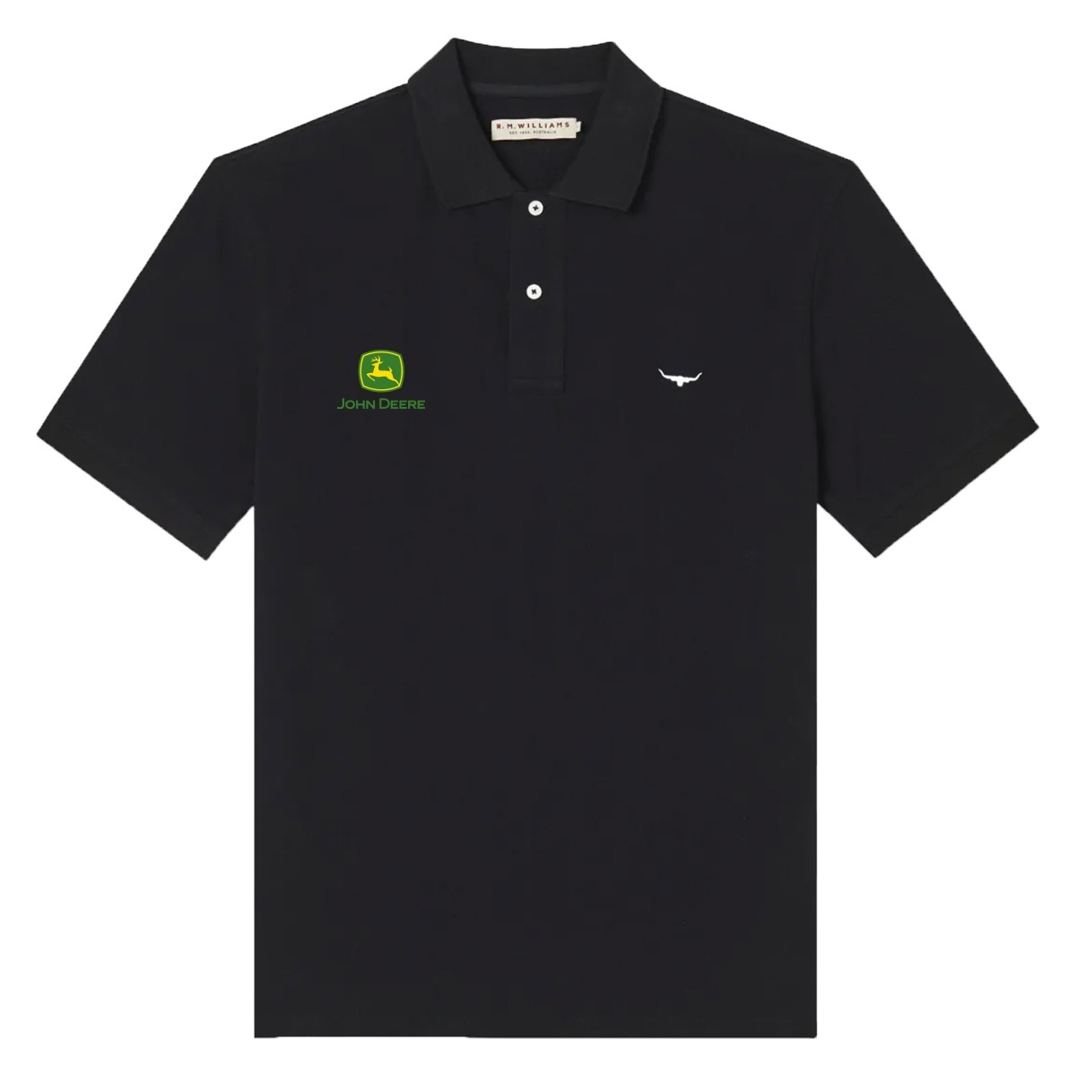 Picture of John Deere Rod Polo by R. M. Williams – Black AG
