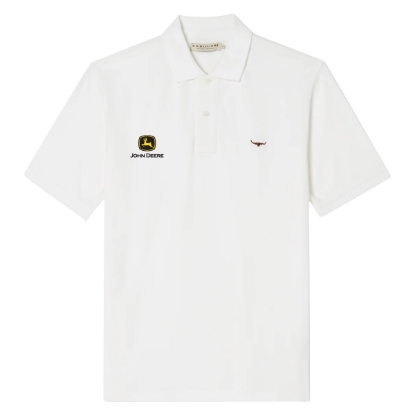 Picture of John Deere Rod Polo by R. M. Williams – White CF