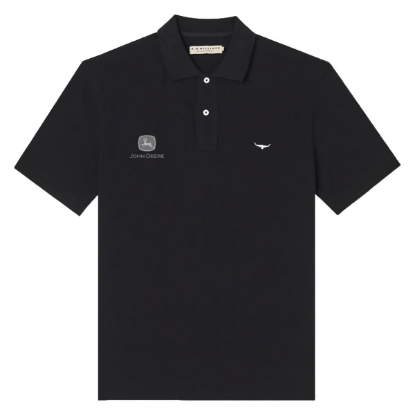 Picture of John Deere Rod Polo by R. M. Williams – Black NE