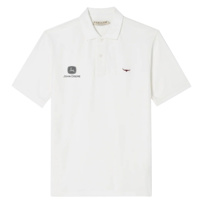 Picture of John Deere Rod Polo by R. M. Williams – White NE