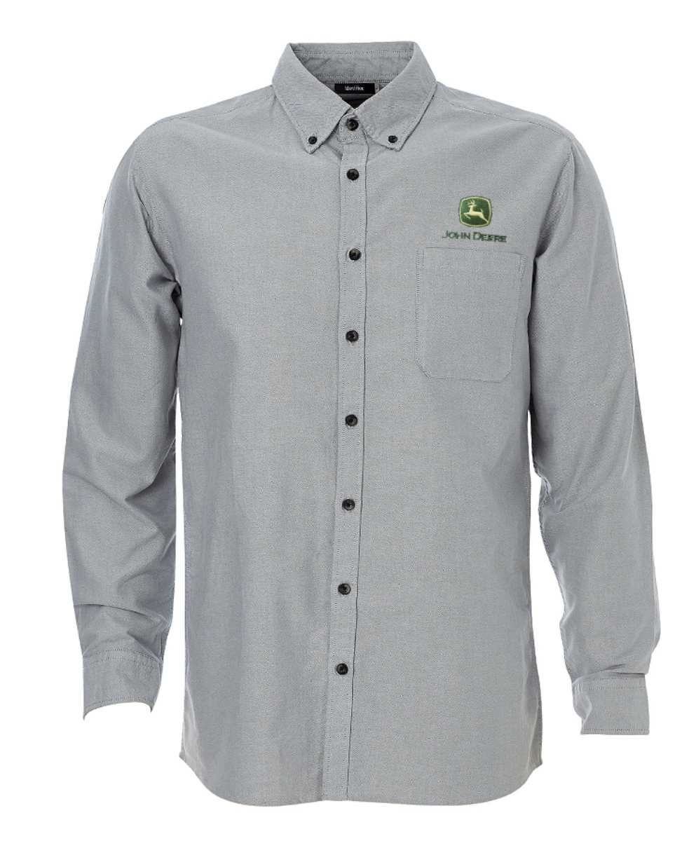 Picture of John Deere Garment Washed Men's Shirt - Grey