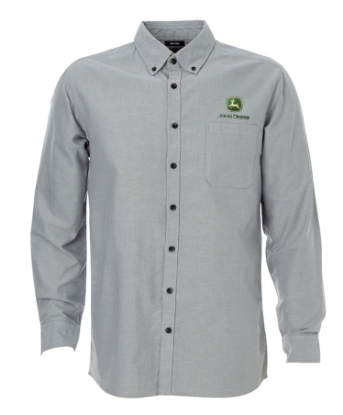 Picture of John Deere Garment Washed Men's Shirt - Grey