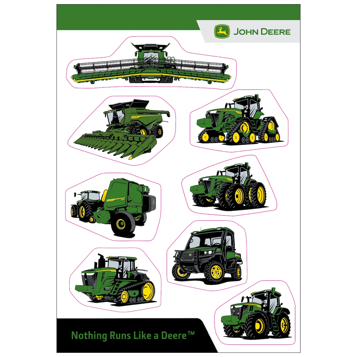 Picture of John Deere Sticker Sheet - Agriculture & Turf (Pack of 50)