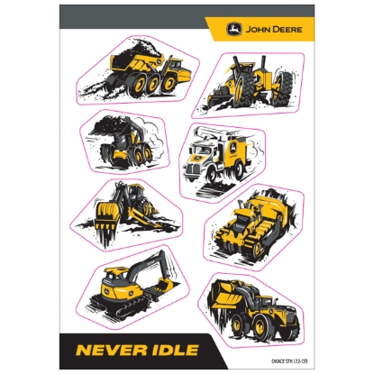 Picture of John Deere Sticker Sheet - Construction & Forestry (Pack of 50)