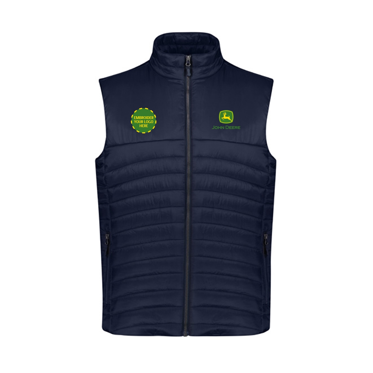 Picture of John Deere Hi-Loft Quilted Vest inc. Your Dealer Logo (MOQ 15u) – Navy AG
