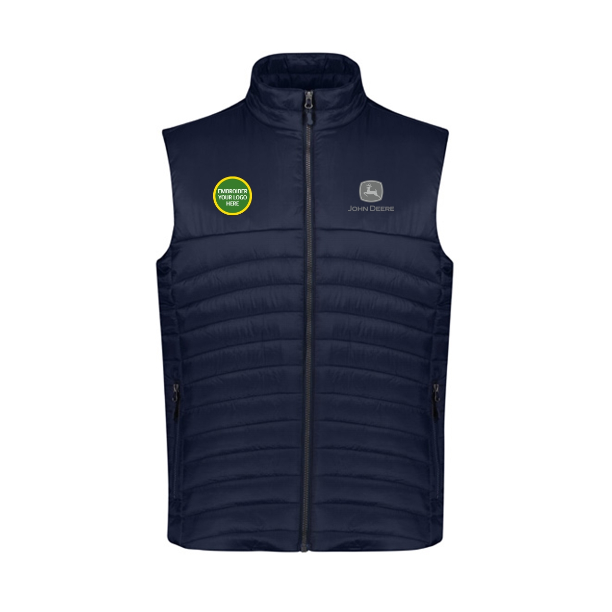 Picture of John Deere Hi-Loft Quilted Vest inc. Your Dealer Logo (MOQ 15u) – Navy NE
