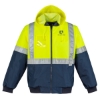 Picture of John Deere Hi Vis Quilted Flying Jacket - Yellow/Navy