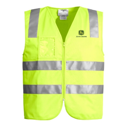 Picture of John Deere Unisex Hi Vis Zip Vest - Yellow