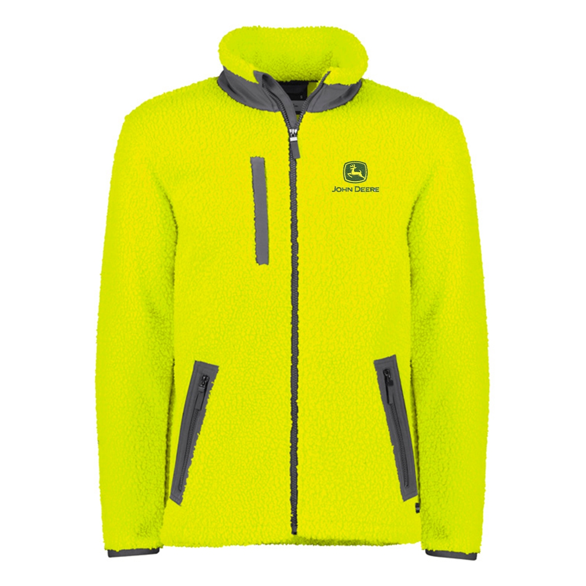 Picture of John Deere Unisex Streetworx Full Zip Sherpa Fleece - Yellow