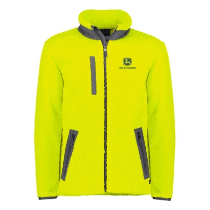 Picture of John Deere Unisex Streetworx Full Zip Sherpa Fleece - Yellow