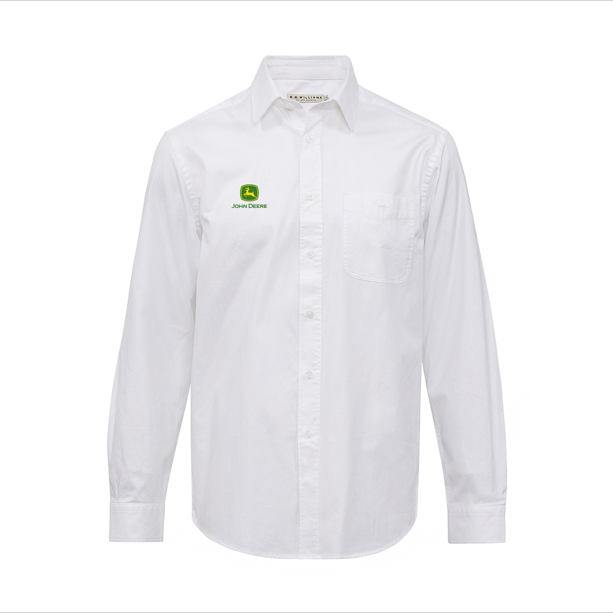 Picture of John Deere Collins Shirt by R. M. Williams – White AG