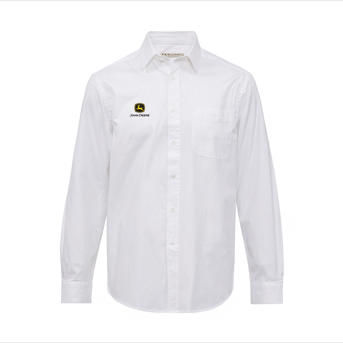 Picture of John Deere Collins Shirt by R. M. Williams – White CF