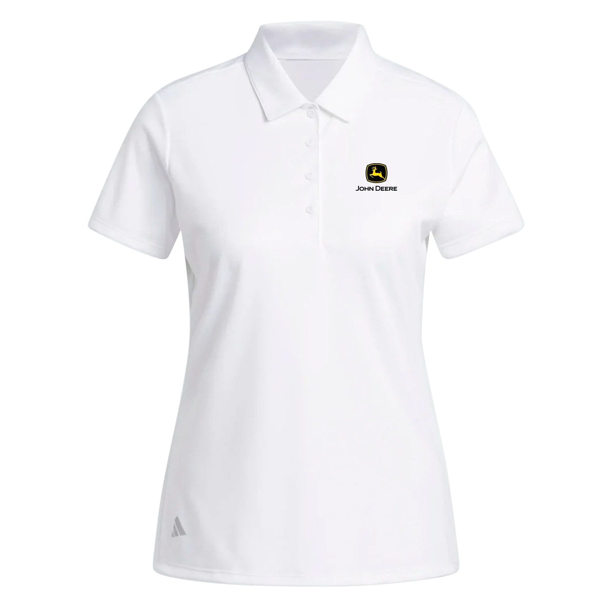 Picture of John Deere Performance Ladies Polo by Adidas - White