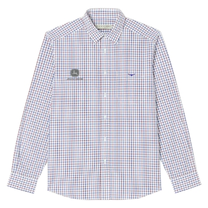 Picture of John Deere Collins Shirt by R. M. Williams – Navy/Burgundy/White - NE