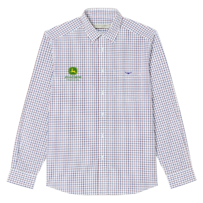 Picture of John Deere Collins Shirt by R. M. Williams – Navy/Burgundy/White - AGF