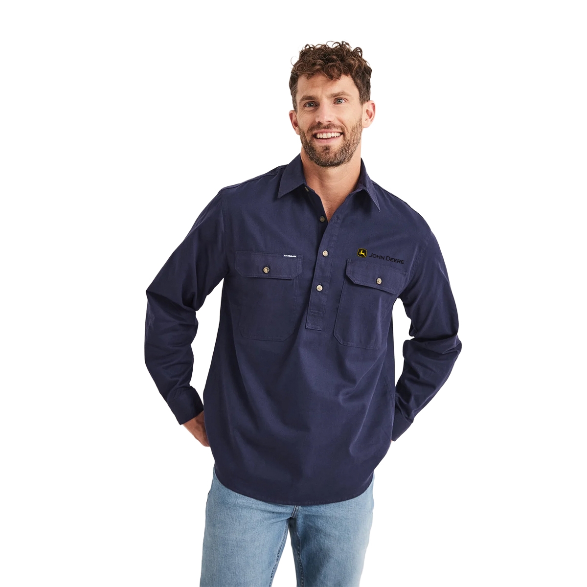 Picture of John Deere Burton Mid-Weight Work Shirt by RB Sellars - Navy CF