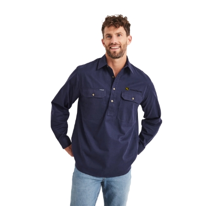 Picture of John Deere Burton Mid-Weight Work Shirt by RB Sellars - Navy CF