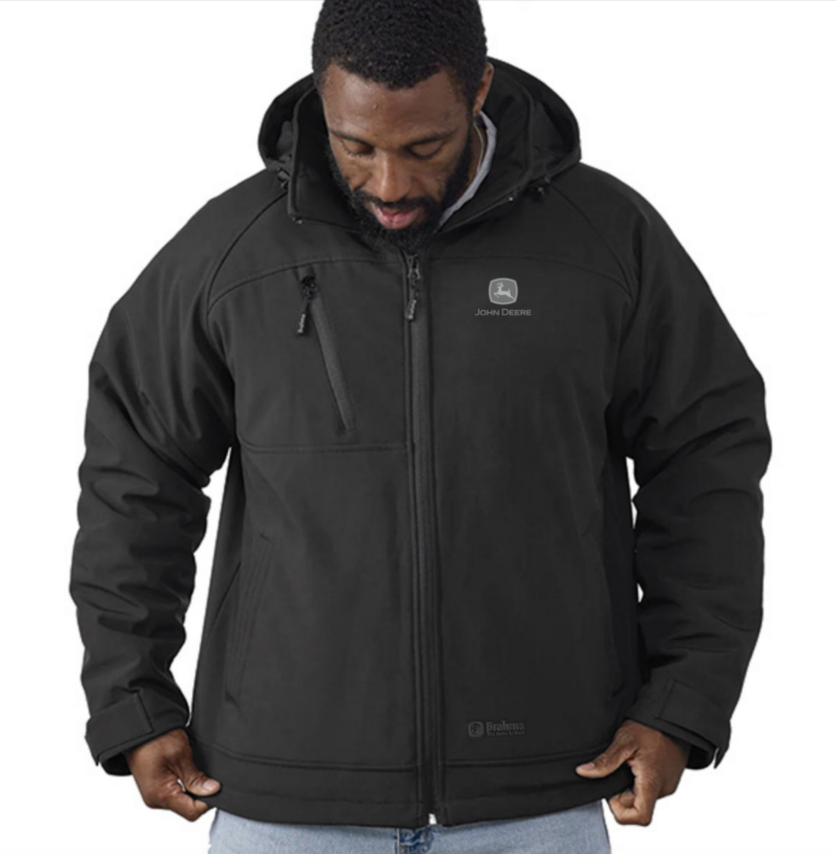 Picture of John Deere Padded Soft Shell Jacket by Brahma – Black NE