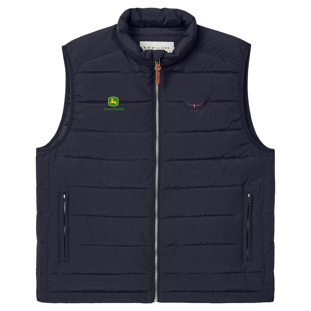 Picture of John Deere Rydal Padded Vest by R. M. Williams – Navy AG