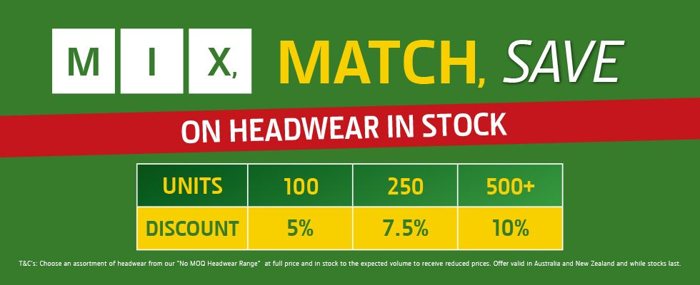 MIX, MATCH, SAVE - ON HEADWEAR IN STOCK